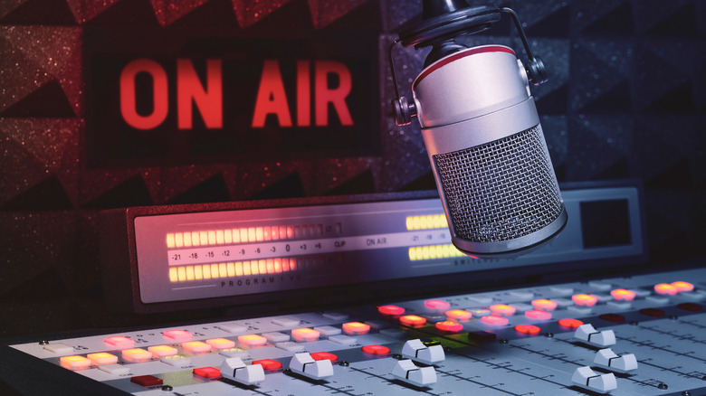 Radio station studio