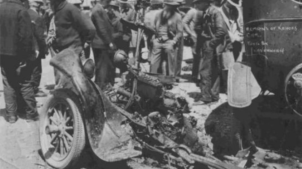 Andrew Kehoe's truck after explosion