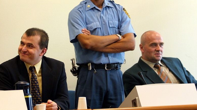 Bosnian war criminals sitting at table