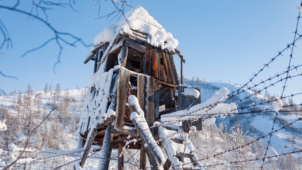 Ruins of a Soviet labor camp in Siberia