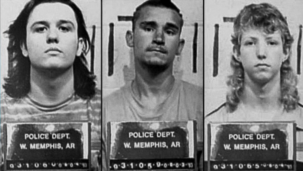 Mugshots of Damien Echols, Jessie Misskelley, and Jason Baldwin