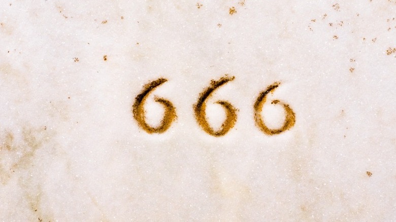 666 on a headstone