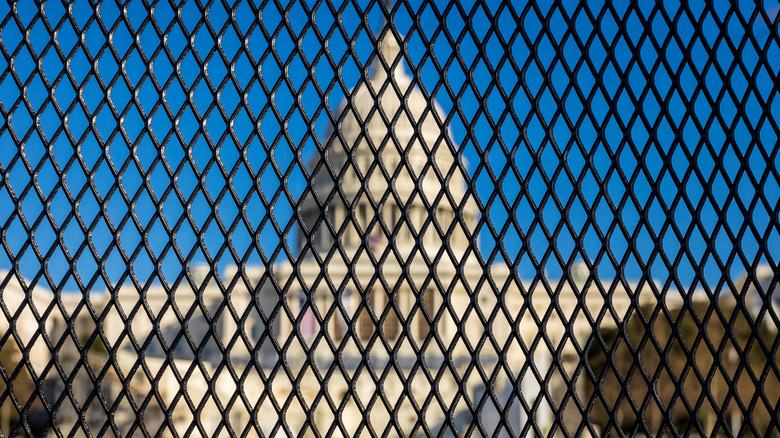 fence in front of the Capitol