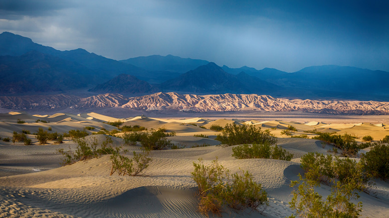 Death Valley with blue sky