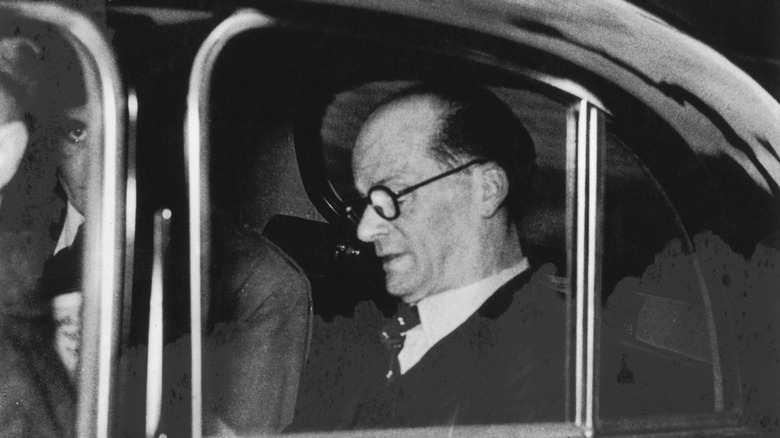 John Christie sitting in car