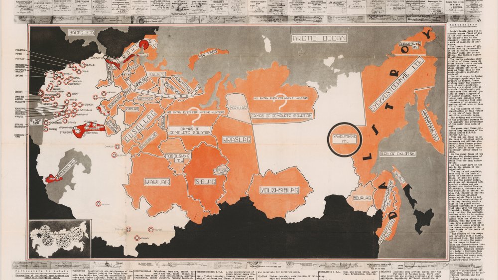 Map of Gulag camps