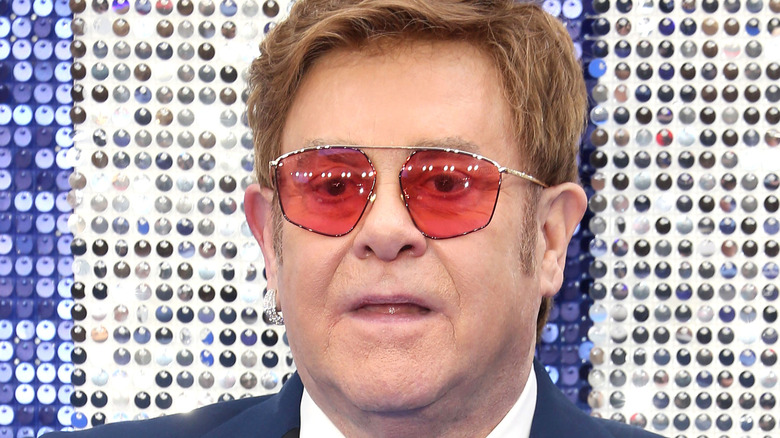 Elton John wearing sunglasses