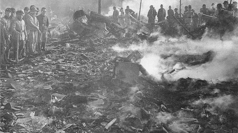 burning house in tokyo after doolittle raid