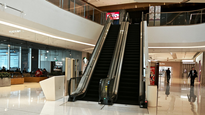 escalator in a mall