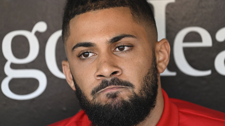 Fernando Tatis Jr. biting lip