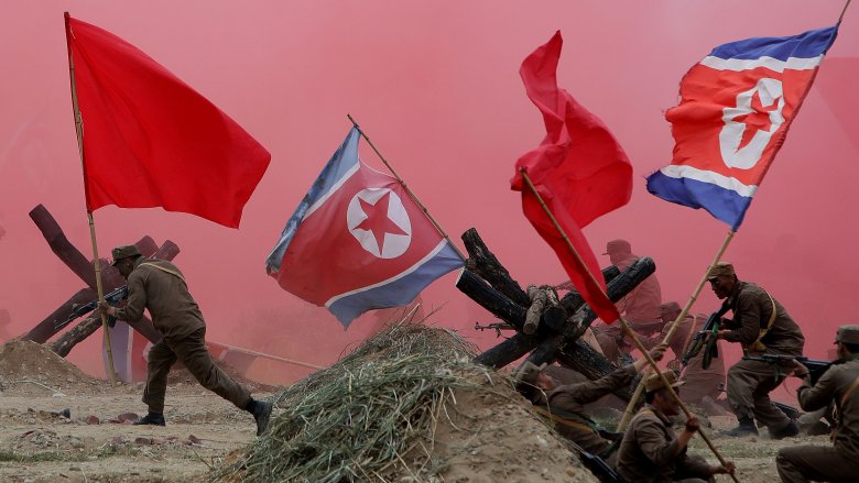 Korean War re-enactment