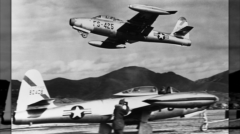 USAF plane flying in Korea