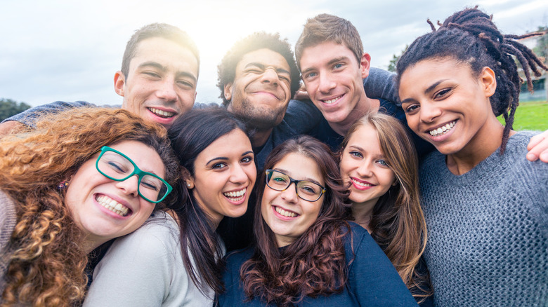 Group of friends posing for a photo