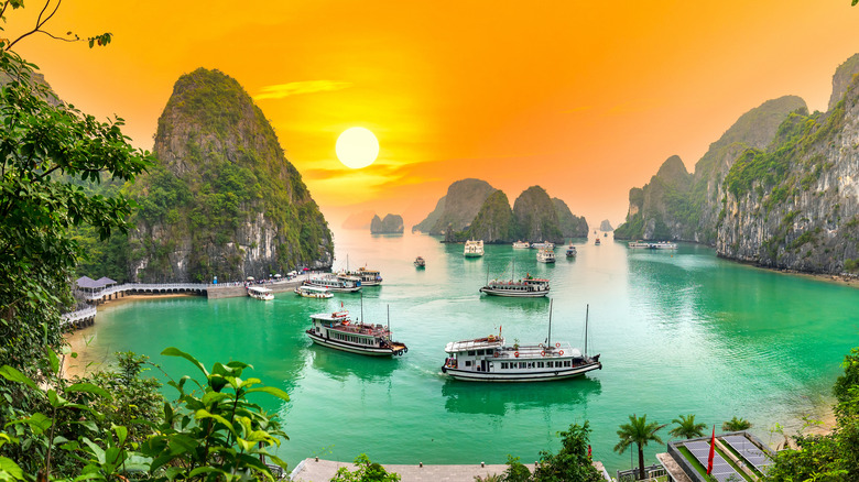 sunset in Vietnam bay