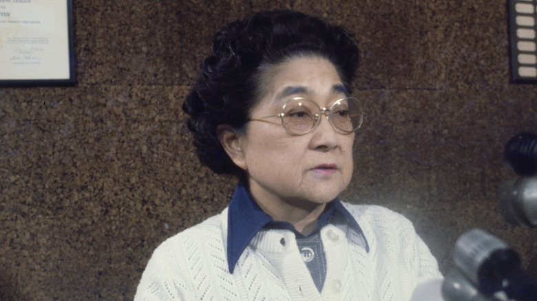 Iva Toguri, Tokyo Rose, at press conference