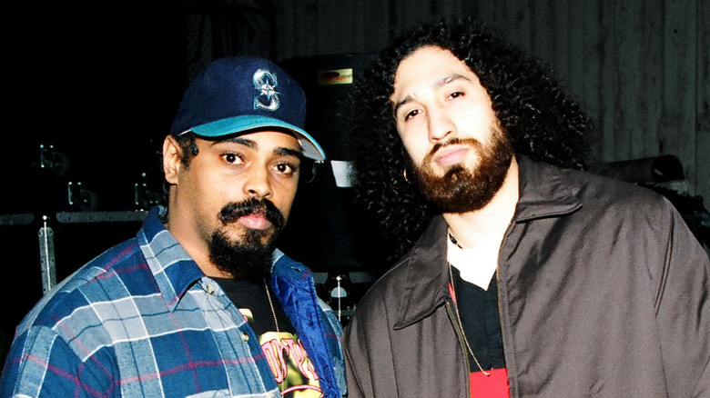 sen dog and b-real of cypress hill backstage in 1993