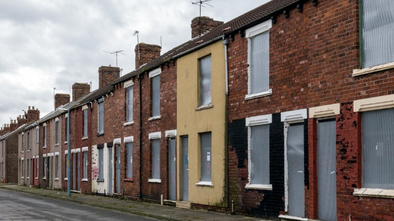 Boarded up houses in Middlesbrough