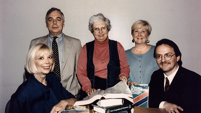 Group photo of CIA mole hunt team, 1990. From left to right: Sandra Grimes, Paul Redmond, Jeanne Vertefeuille, Diana Worthen, Dan Payne.