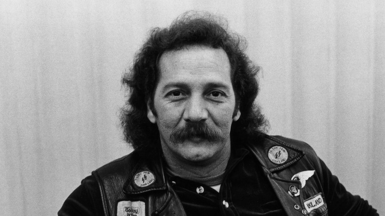 Sonny Barger leather jacket moustache