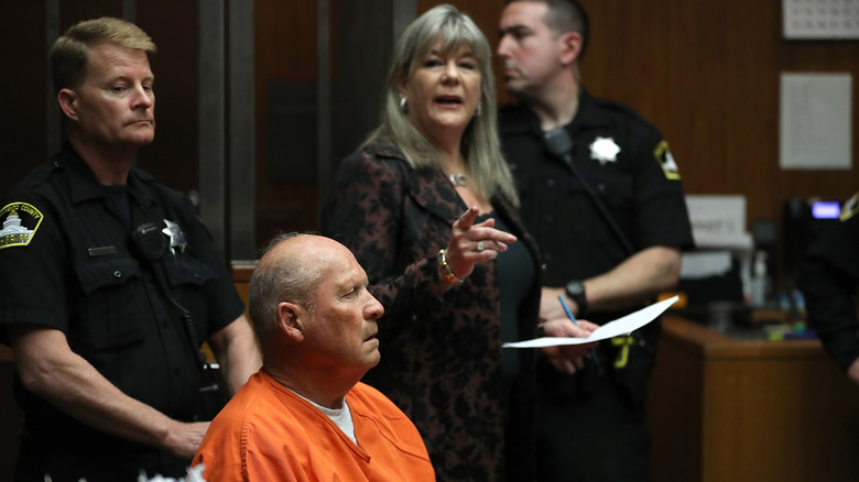 James DeAngelo seated in court