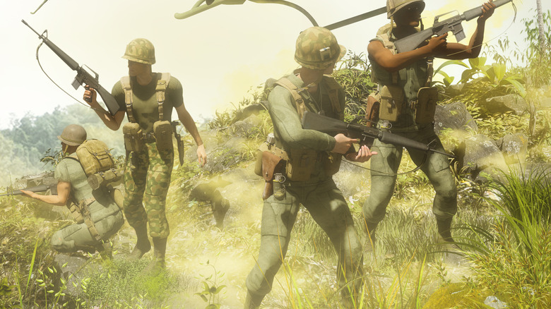 3D render of american soldiers