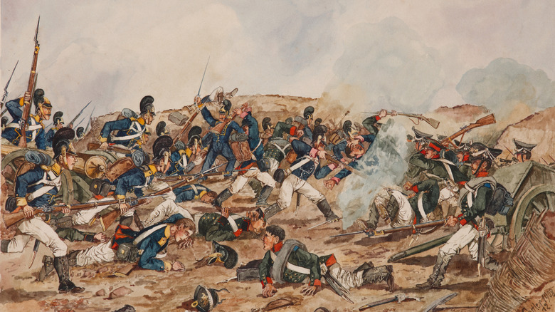 illustration of fighting at the battle of borodino