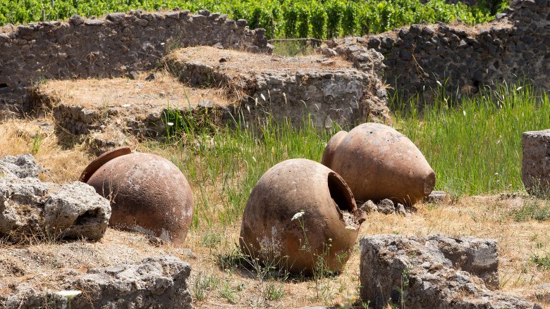 urns on the ground