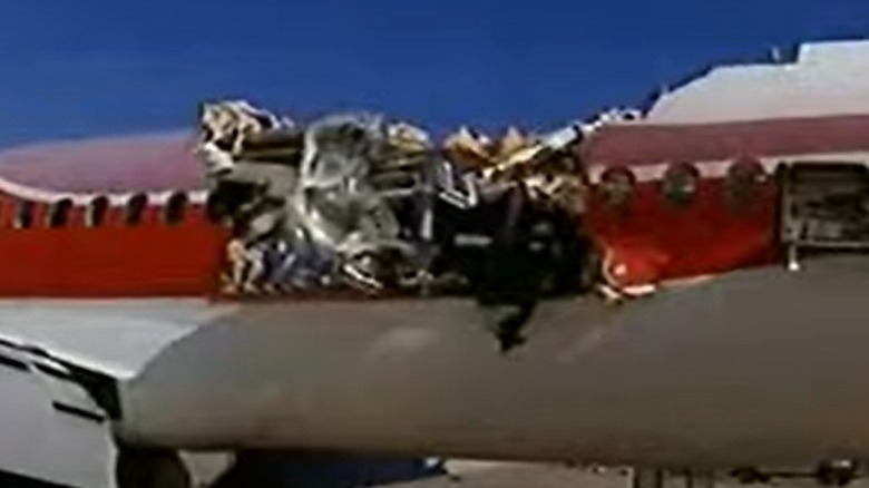 Aftermath of plane explosion