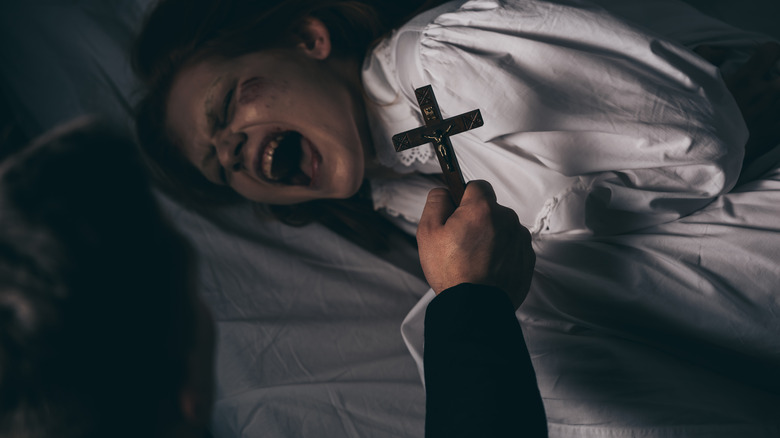 woman being exorcised