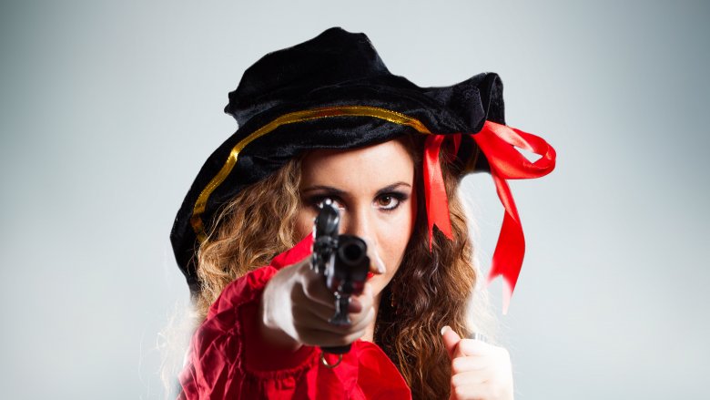woman with gun