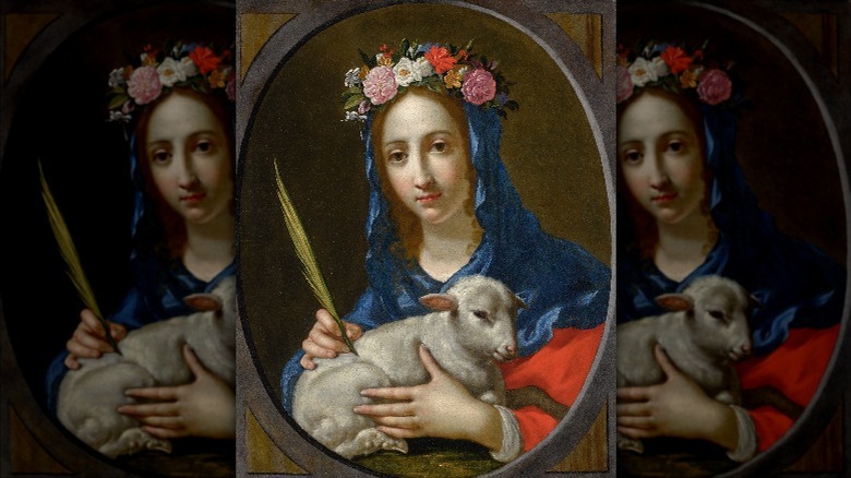 saint agnes with lamb
