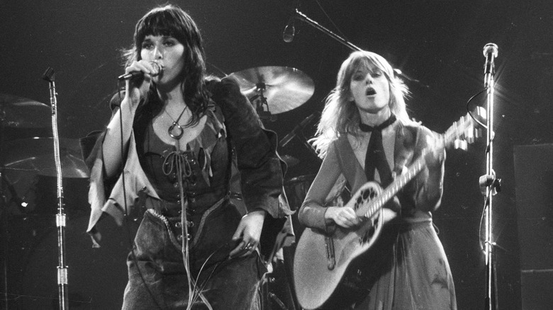 Nancy and Ann Wilson of Heart performing on stage