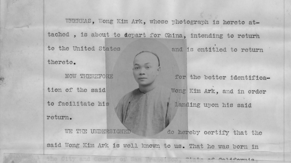 Sworn Statement of Witnesses verifying Departure Statement of Wong Kim Ark