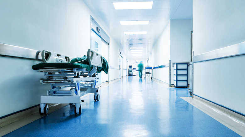 hospital hallways blurred