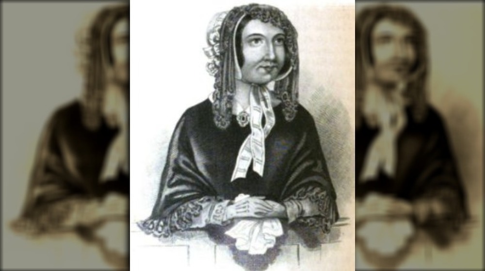 maria manning on trial wearing bonnet