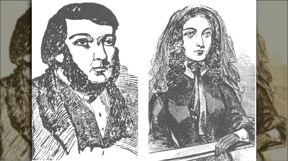 illustration of james rush and mistress on trial