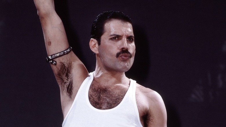 Freddie Mercury performing live