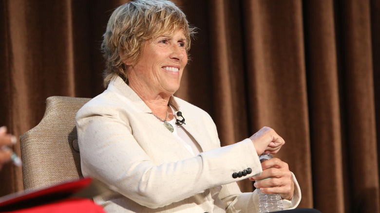Diana Nyad on stage for a presentation