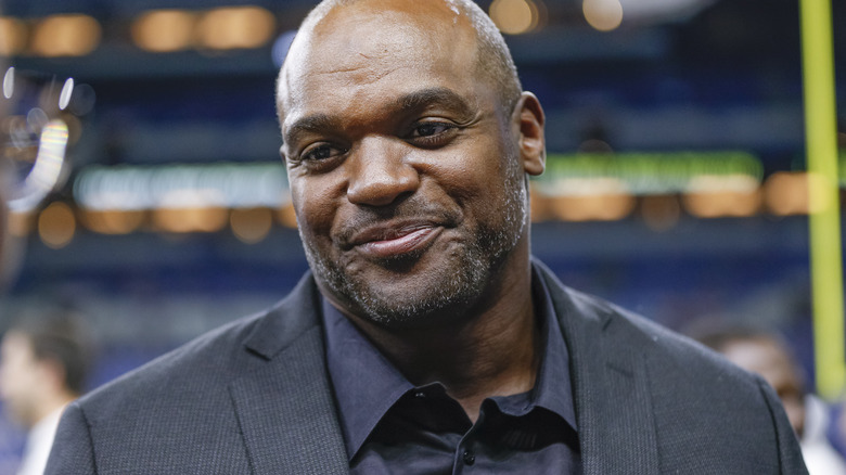 Dwight Freeney on the sidelines before a game