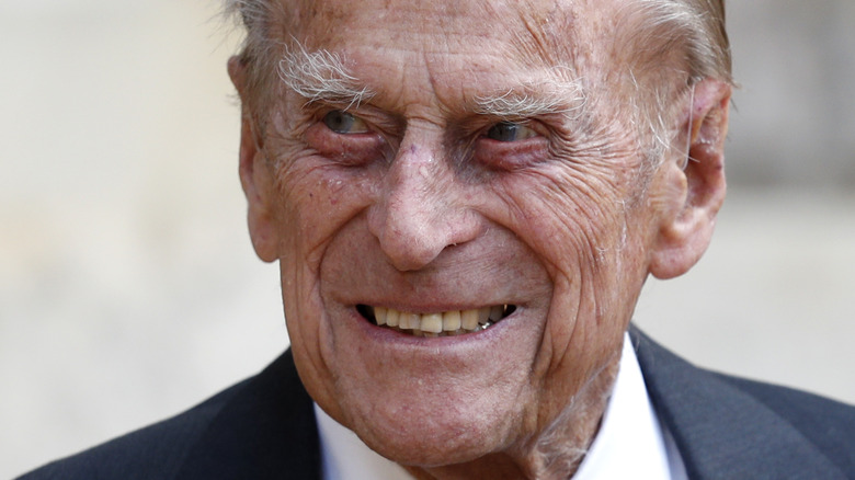 Prince Philip smiling in 2020