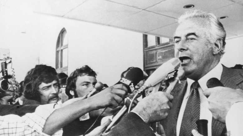 Australian prime minister Gough Whitlam