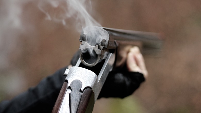Shotgun smoking after being fired