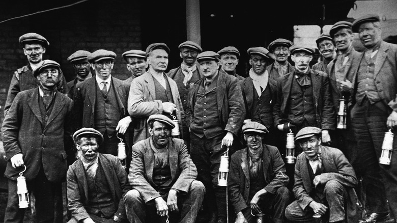 Coal miners posing for photo