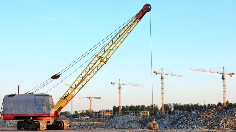 crane wrecking ball