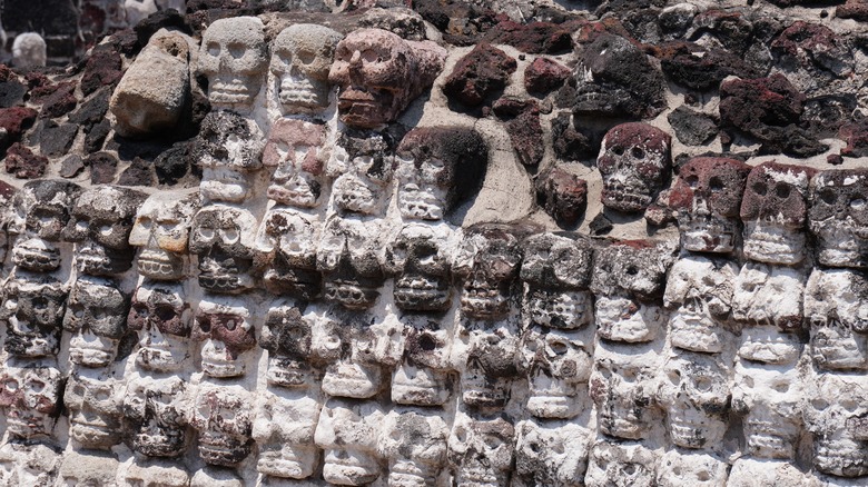 skull rack carving at Templo Mayor