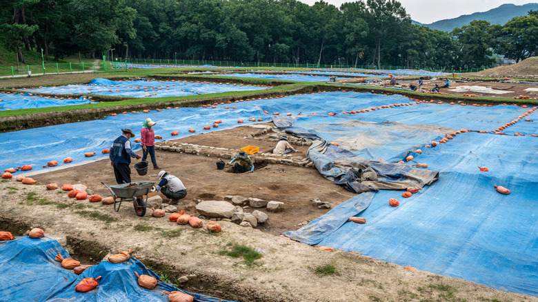 Wolseong castle excavation