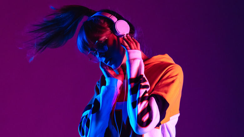 Person with earphones