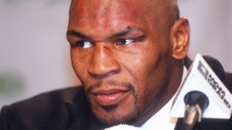Mike Tyson attends press conference