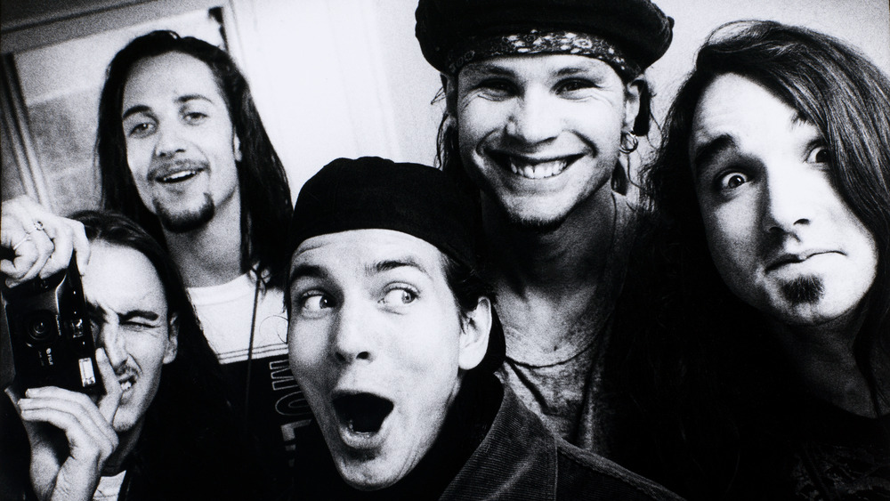Pearl Jam smiling in 1992