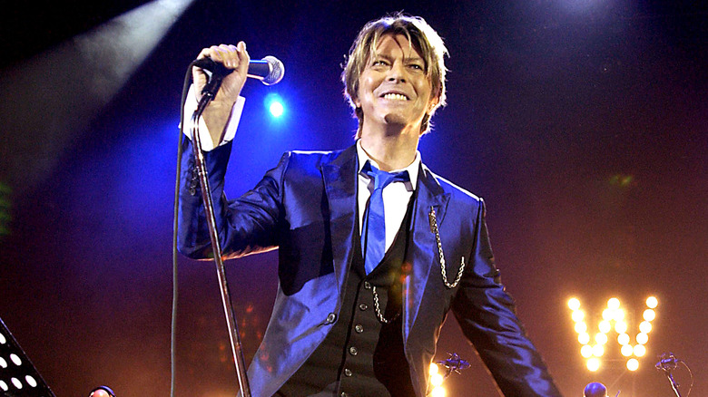 David Bowie performing live